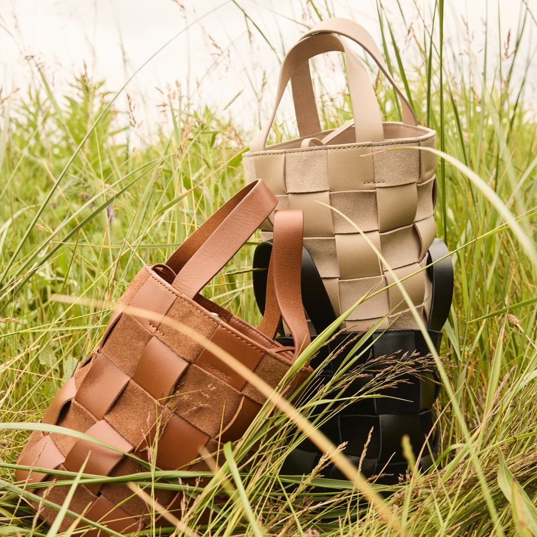 Two J.Crew leather bucket bags